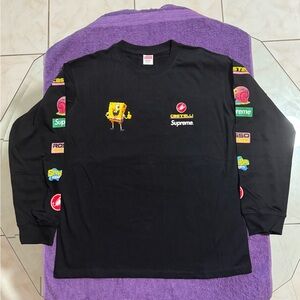 Supreme SpongeBob Castelli Racing Tee Black SS25 Large